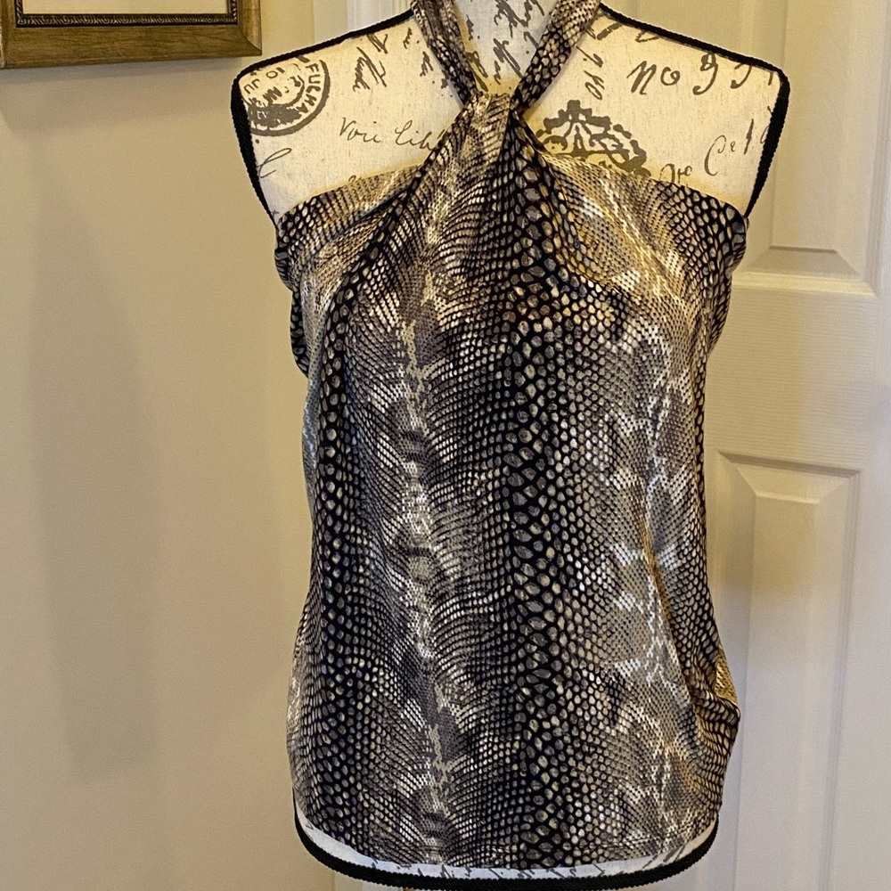 Express snake print halter top. Size S. Excellent condition.